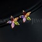 5 pcs Marquise-cut multicolored CZ Stud Earring Rose Gold Plated