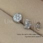 7 pcs 0.04 carat Cluster Small post Earring White Gold Plated