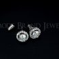 Heart & Arrows cut Top AAA+ CZ 0.75 ct Earring White Gold Plated