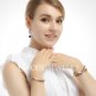 Romantic CZ Angel Wings with Purple CZ Earring White Gold Plated