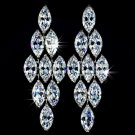 Wedding Party AAA+ 9 pcs CZ Chandelier Earring White Gold Plated