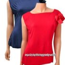 Ladies Sleeveless Top with With Bow Brooch UK Size 8,10,12,14,16,18