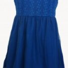 Girls Flower Detail Mesh Dress Age 3-4,4-5,5-6,6-7,7-8,8-9 Years