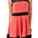 Ladies Sleeveless Chiffon Detail A-Line Prom Dress Size S,M,L