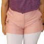 Women's Cargo Pockets Leather Shorts Style WS6 size "S" Color Pink