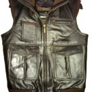 Men's Big & Tall Great Outdoors Camping Leather Vest Style M42LVC
