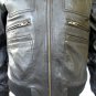 NWT Men's Hooded Bomber Leather Jacket Style M1