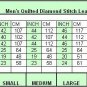 Men's Quilted Diamond Stitch Leather Jacket Style M27