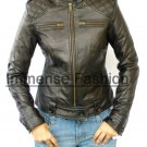 Ladies New Age Bomber Fitted Leather Jacket Style 52F