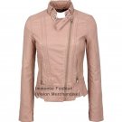 NWT Women's Biker Leather Jacket Style FS-46 Made to Measure