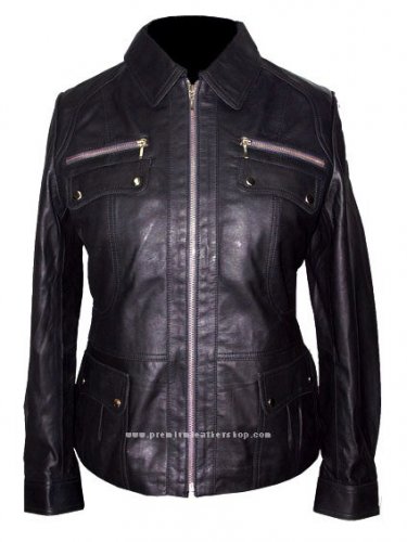 NWT Women's Bomber Style Leather Jacket Style 2550