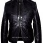 NWT Women's Mandarin Collar Leather Jacket Style 2440