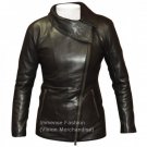 Women's Motor Cycle Trench Crossover Leather Jacket Style FS-50