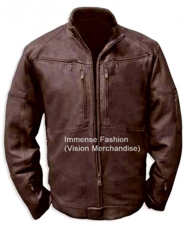 NWT Men's Bomber Aviator Leather Jacket Style MD-128