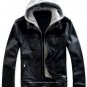 Men's Remove able Fleece Hood Leather Jacket Style M63 Big & Tall Sizes