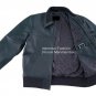NWT Men's Rib Trim Collar Leather Jacket Style MD-146
