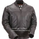 Men's Retro New Age Crossover Biker Leather Jacket Style MD-48