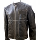 NWT Men's Retro Biker Leather Jacket Style M14