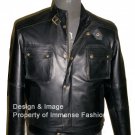 NWT Men's Cargo Pockets Bomber Leather Jacket Style M57