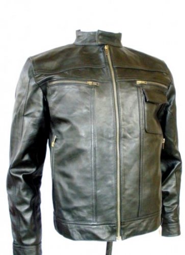 NWT Men's Vinatage Inspired Bomber Leather Jacket Style M5