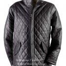 NWT Men's Big & Tall Quilted Diamond Stitch Leather Jacket Style MD-36BNT