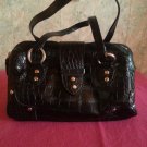 Black Old Navy Mock Croc Handbag