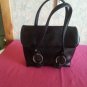 Black Faux Leather Handbag/Messenger Bag