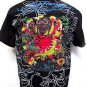 Ed Hardy Mens Platinum Love Kills Kamakazi woven Shirt button up signature Black