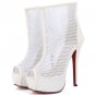 Mesh Red Sole Stiletto Ankle Boots