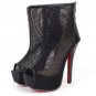 Mesh Red Sole Stiletto Ankle Boots