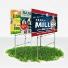 25 18x24 Yard / Lawn Signs Double Sided Full Colored