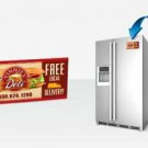 1000 Custom Fridge Business Card Magnets - 2x3.5 inches.