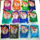 1993 - McDonalds - Ty - Beanie Babies - Complete Set 1-12 - Plush Toys