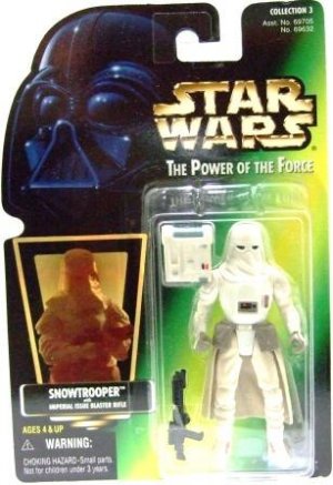 1997 - Snowtrooper - Action Figures - Star Wars - The Power of the Force - Green Card