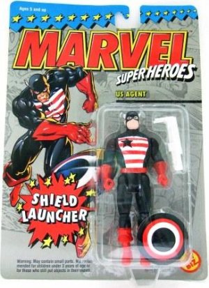 1994 - US Agent - Action Figures - Toy Biz - Marvel Super Heroes - Shield Launcher