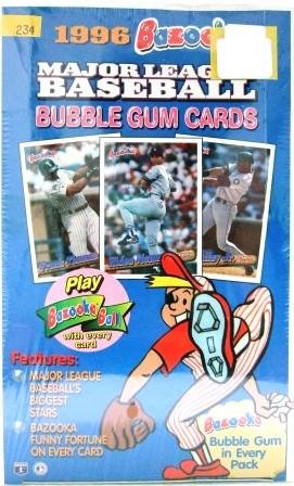 pumpe kontoførende Långiver 1996 - Topps - Bazooka - Baseball - Bubble Gum Cards - Factory Box 36 CT.