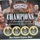 2007 - San Antonio Spurs - NBA Champions - 4 FOR 4 Legacy - Medallion Collection