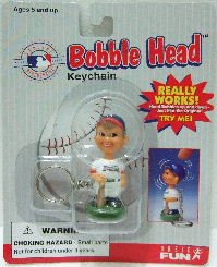 1997 - Basic Fun - Braves - Limited Edition - Mini Bobble Head Keychain
