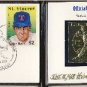 1989 - Nolan Ryan - Baseball's All-Time Strikeout King - Hand Signed - 23 Karat - Gold Stamp