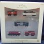 2007 Hallmark North Pole Central Train Lionel Miniature 5 Christmas Ornament Set