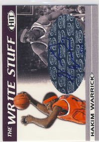 2005 - Hakim Warrick - Hit - The Write Stuff - Autograph - Card # WSA12