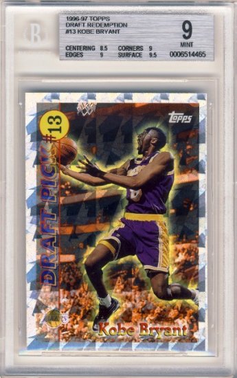 1996 97 Kobe Bryant Nba Basketball Topps Draft