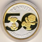 1992 - Enviromint  - Peanuts - 50th Year Anniversary - Silver/Gold Coin