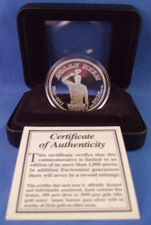 1966-1993  Enviro-Mint - Nolan Ryan - Farewell Season Commemorative - No. 14496 Silver Medallion