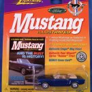1999 - Johnny Lightning - Mustang Illustrated - 1965 Blue Mustang Convertible - Die-cast Metal Cars