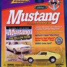 1999 - Johnny Lightning - Mustang Illustrated - 1967 Yellow Ford Mustang GTA - Die-cast Metal Cars
