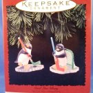 1996 - Hallmark - Keepsake Ornament - Hockey - Goal Line Glory - Set of Two Ornaments