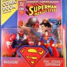 1995 Hasbro Kenner DC Comics  Superman Man of Steel Massacre vs Full Assault Superman