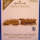 2007 - Hallmark - Steam Locomotive and Tender - LIONEL Pennsylvania B6
