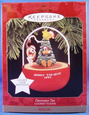 1997 - Hallmark Keepsake - Magic - Motion - Looney Tunes - Decorator Taz